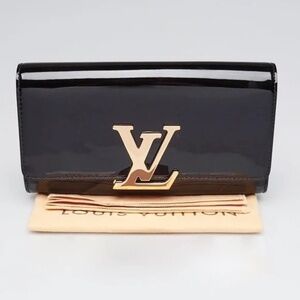 Louis Vuitton Noir Vernis Louise Clutch Wallet